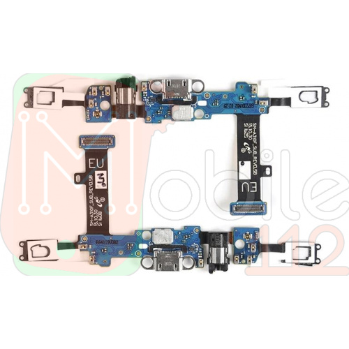 Шлейф Samsung Galaxy A3 2016 A310F з роз'ємами зарядки та навушників, кнопкою Home, сенсорними кнопками та мікро