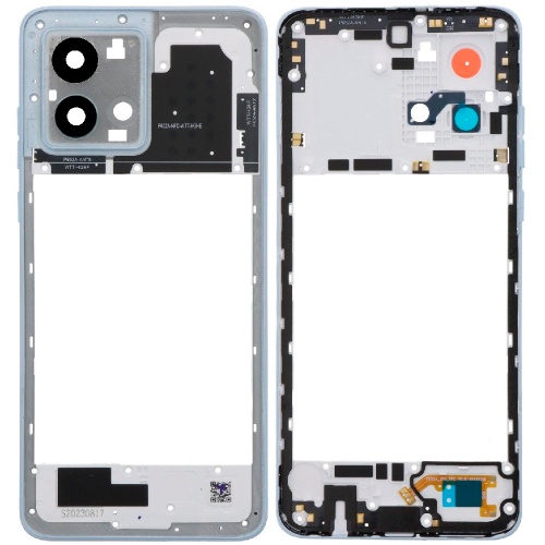 Рамка корпусу Motorola Moto G84 XT2347 (блакитна зі склом камери) Рамка корпусу Motorola Moto G84 XT2347 (блакитна зі склом камери)