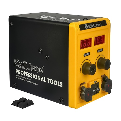 Паяльна станція KaiLiwei 8589D, фен з датчиком нахилу (700W), паяльник з термоелементом Hakko (60W), цифрова індикація фото 5