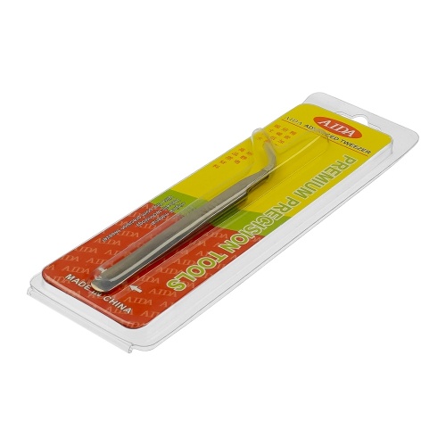 Пінцет вигнутий Aida V8/ 7Sa (Chrome Strong, антикислотний) фото 3