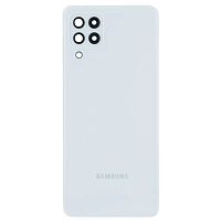 Задня кришка Samsung Galaxy A22 4G A225F (біла зі склом камери)