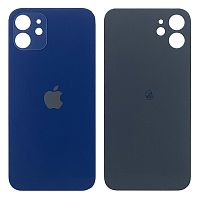 Задняя крышка Apple iPhone 12 (синяя оригинал Китай с большим отверстием)