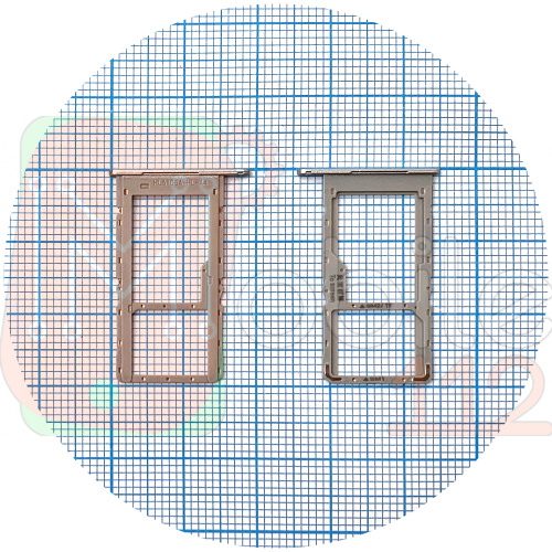 Тримач Sim картки Huawei Nova Y70, Nova Y70 Plus (сріблястий на 2 SIM + MicroSD)