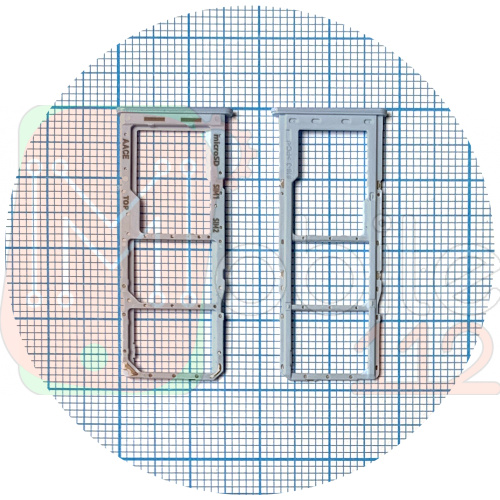 Держатель Sim карты Samsung Galaxy A13 4G A135F (голубой на 2 SIM + Micro SD)