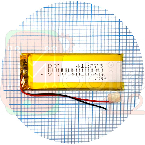 Аккумулятор универсальный 412775 72 х 27 х 3,5 мм 1000 mAh 3.7V