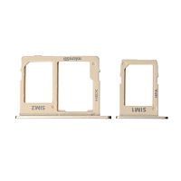Держатель Sim карты Samsung Galaxy J6 J600F, Galaxy J8 J810F, Galaxy J4 J400F (золотистый на 2 SIM + Micro SD комплект)