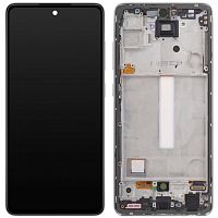 Дисплей Samsung Galaxy A52 A526 A525 A528 з тачскріном (IN-CELL зі сріблястою рамкою)