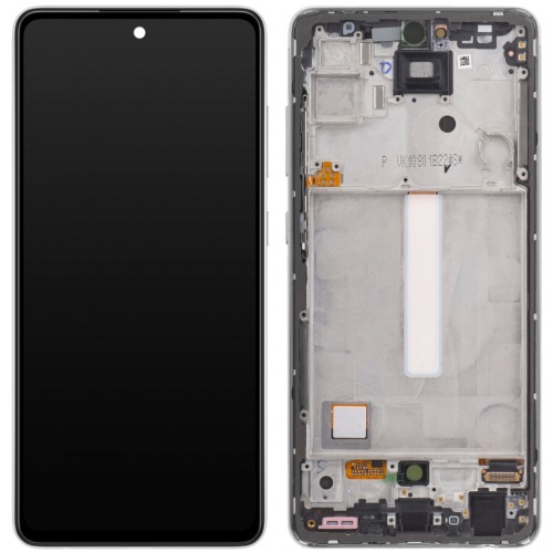 Дисплей Samsung Galaxy A52 A526 A525 A528 + тачскрин (IN-CELL с серебристой рамкой)