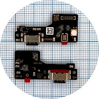 Шлейф Xiaomi Redmi 13 з роз'ємом зарядки та мікрофоном - нижня плата (AAA)