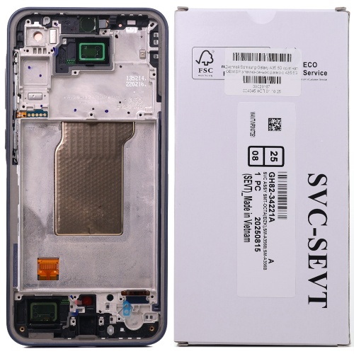 Дисплей Samsung Galaxy A35 5G A356E, Galaxy M35 5G M356B з тачскріном (оригінал OEM SP з темно-синьою рамкою A35 5G)