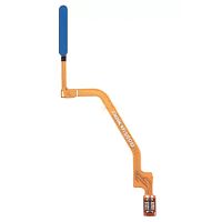 Шлейф Xiaomi Redmi Note 9S, Note 9 Pro, Note 9 Pro Max з кнопкою включення та сканером відбитка пальця (AAA синій)