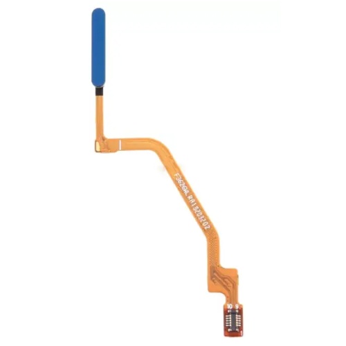 Шлейф Xiaomi Redmi Note 9S, Note 9 Pro, Note 9 Pro Max з кнопкою включення та сканером відбитка пальця (AAA синій)