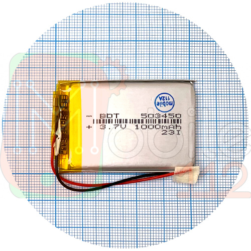 Акумулятор універсальний 503450  51 х 34 х 5 мм 1000 mAh 3.7V