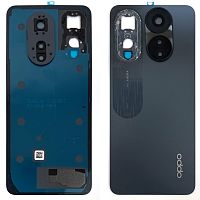 Задня кришка Oppo A78 4G CPH2565 (чорна оригінал Китай зі склом камери)