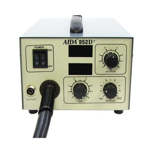 Паяльна станція Aida 952D+, фен з вентиляторним нагнітачем, вбудованим у корпус блоку управління, паяльник фото 2 Паяльна станція Aida 952D+, фен з вентиляторним нагнітачем, вбудованим у корпус блоку управління, паяльник фото 2