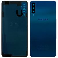 Задняя крышка Samsung Galaxy A7 2018 A750F (синяя со стеклом камеры)