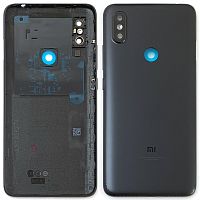 Задняя крышка Xiaomi Redmi S2, Redmi Y2 m1803e6g (черная оригинал Китай со стеклом камеры)