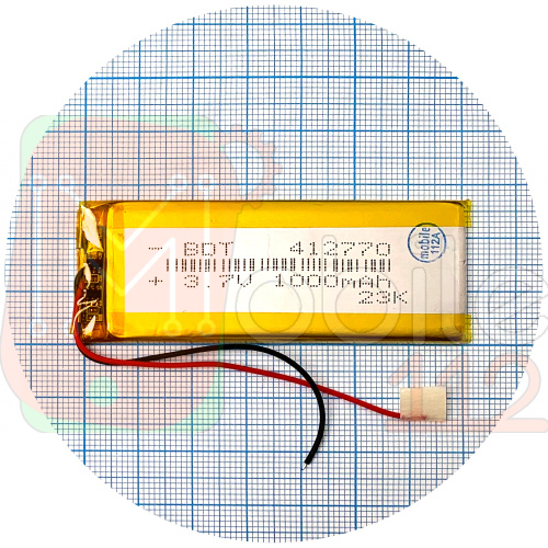 Акумулятор універсальний 412770 70 х 26 х 3 мм 1000 mAh 3.7V