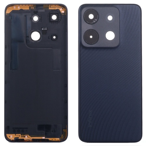 Задня кришка Infinix Smart 7 X6515 (чорна оригінал Китай зі склом камери)