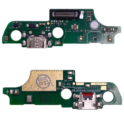 Шлейф ZTE Blade A53 з роз'ємом зарядки та мікрофоном - нижня плата (оригінал Китай)