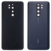 Задняя крышка Xiaomi Redmi Note 8 Pro M1906G7I (черная оригинал Китай со стеклом камеры)