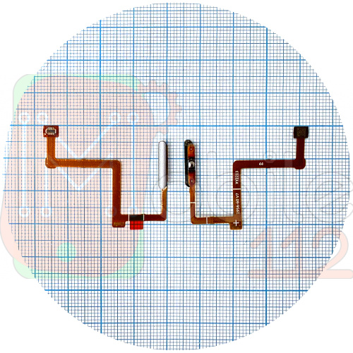 Шлейф Xiaomi Poco F4 GT с кнопкой включения и сканером отпечатка пальца (черный оригинал Китай)