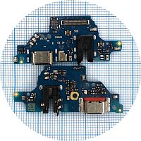 Шлейф Motorola Moto G84 XT2347 с разъемами зарядки и наушников с микрофоном - нижняя плата (оригинал Китай)