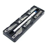 Скальпель 7 in 1 (ручка з 6-ма лезами різної форми)