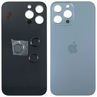 Задня кришка Apple iPhone 13 Pro Max (блакитна оригинал Китай с кольцами)