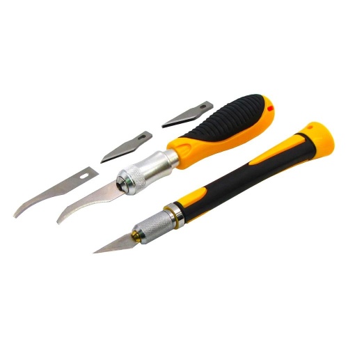 Набір скальпелів WLXY WL-9303AB (ніж d=8mm з лезами №11 - 11шт; ніж d=10mm з серпоподібними лезами - 2шт)