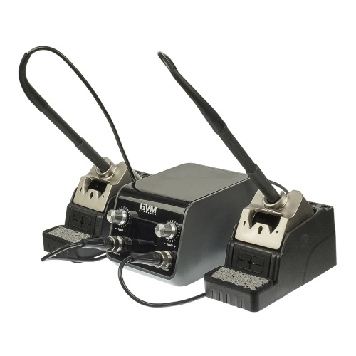 Паяльная станция прецизионная GVM T210D (2 паяльника стандарта JBC 210, 120W, 150C - 480C) фото 2