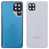 Задня кришка Samsung Galaxy M32 M325 (біла зі склом камери)