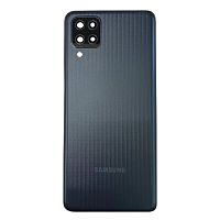 Задняя крышка Samsung Galaxy M12 M127F (черная оригинал Китай со стеклом камеры)