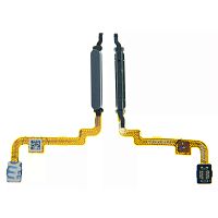 Шлейф Xiaomi Redmi Note 10 4G, Redmi Note 10s з кнопкою включення та сканером відбитка пальця (AAA сірий)