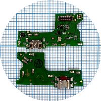 Шлейф Huawei Y7 2019 DUB-LX1 з роз'ємом зарядки та мікрофоном Оригінал Китай - нижня плата