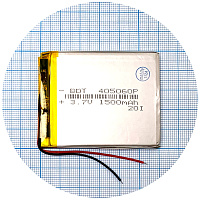 Акумулятор універсальний 405060Р 61 x 49 x 3 мм 1500 mAh 3.7V