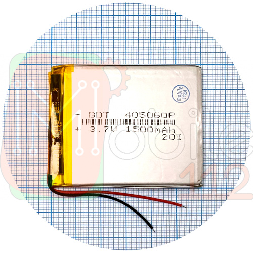 Акумулятор універсальний 405060Р 61 x 49 x 3 мм 1500 mAh 3.7V