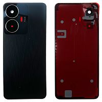 Задня кришка Realme C55 RMX3710 (чорна оригінал Китай зі склом камери)