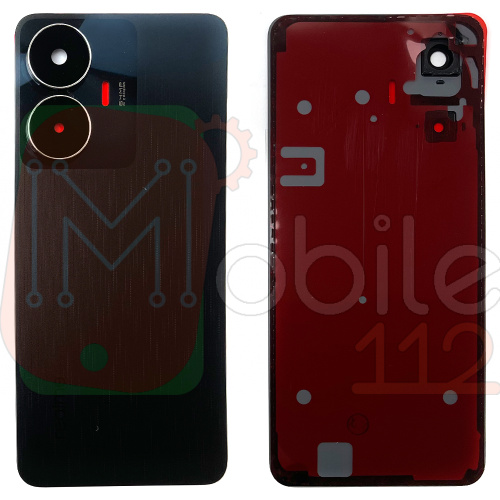 Задня кришка Realme C55 RMX3710 (чорна оригінал Китай зі склом камери)