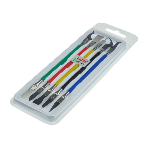 Набор для ремонта печатных плат и микросхем Aida TE-018 (5 двусторонних, металлических, тонких лопаток) фото 2