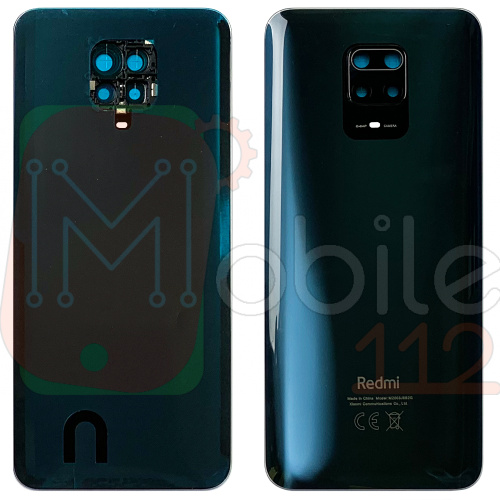 Задняя крышка Xiaomi Redmi Note 9 Pro M2003J6B2G совм. Redmi Note 9S, Note 9 Pro Max (серая оригинал Китай со стеклом камеры)