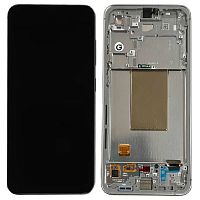 Дисплей Samsung Galaxy S24 FE S721 з тачскріном (оригінал OEM SP із сріблястою рамкою)