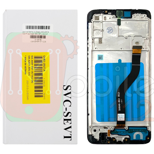 Дисплей Samsung Galaxy A20s 2019 A207F з тачскріном (оригинал OEM SP з рамкою)