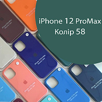 Чохол Silicone case для iPhone 12 Pro Max (зелений №58)