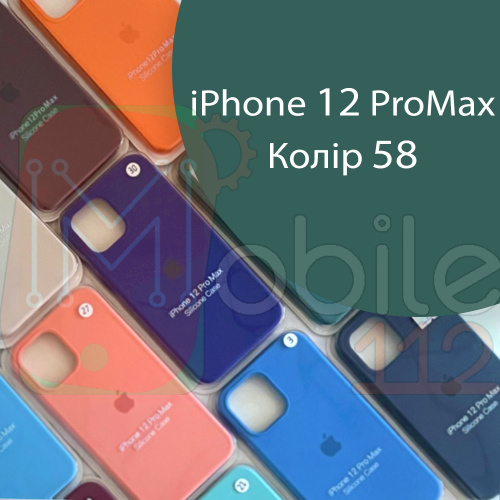 Чехол Silicone case для iPhone 12 Pro Max (зеленый №58)