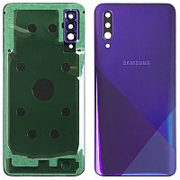 Задня кришка Samsung Galaxy A30s 2019 A307F (фіолетова оригінал Китай зі склом камери)