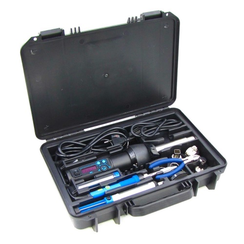 Паяльний набір в кейсі WEP 8858-I & 947-III (паяльник 947-III, термофен 8858-I, інструменти та розхідники) фото 2