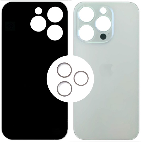 Задня кришка Apple iPhone 14 Pro (біла оригінал Китай з кільцями)