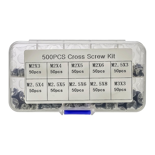 Набір гвинтів 500 шт для ноутбуків та дрібної техніки у пластиковому боксі фото 3