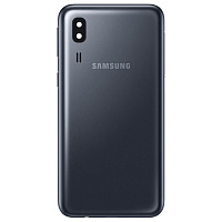 Задня кришка Samsung Galaxy A2 Core A260F (чорна оригінал Китай зі склом камери)